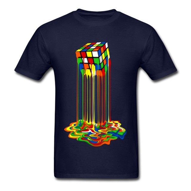 Good Quality Cube T-Shirts Rainbow Abstraction Cube Sheldon Cooper T Shirt Big Discount Best Tee Shirt Women Men Funny Tops Tee Shello Creative Boutique