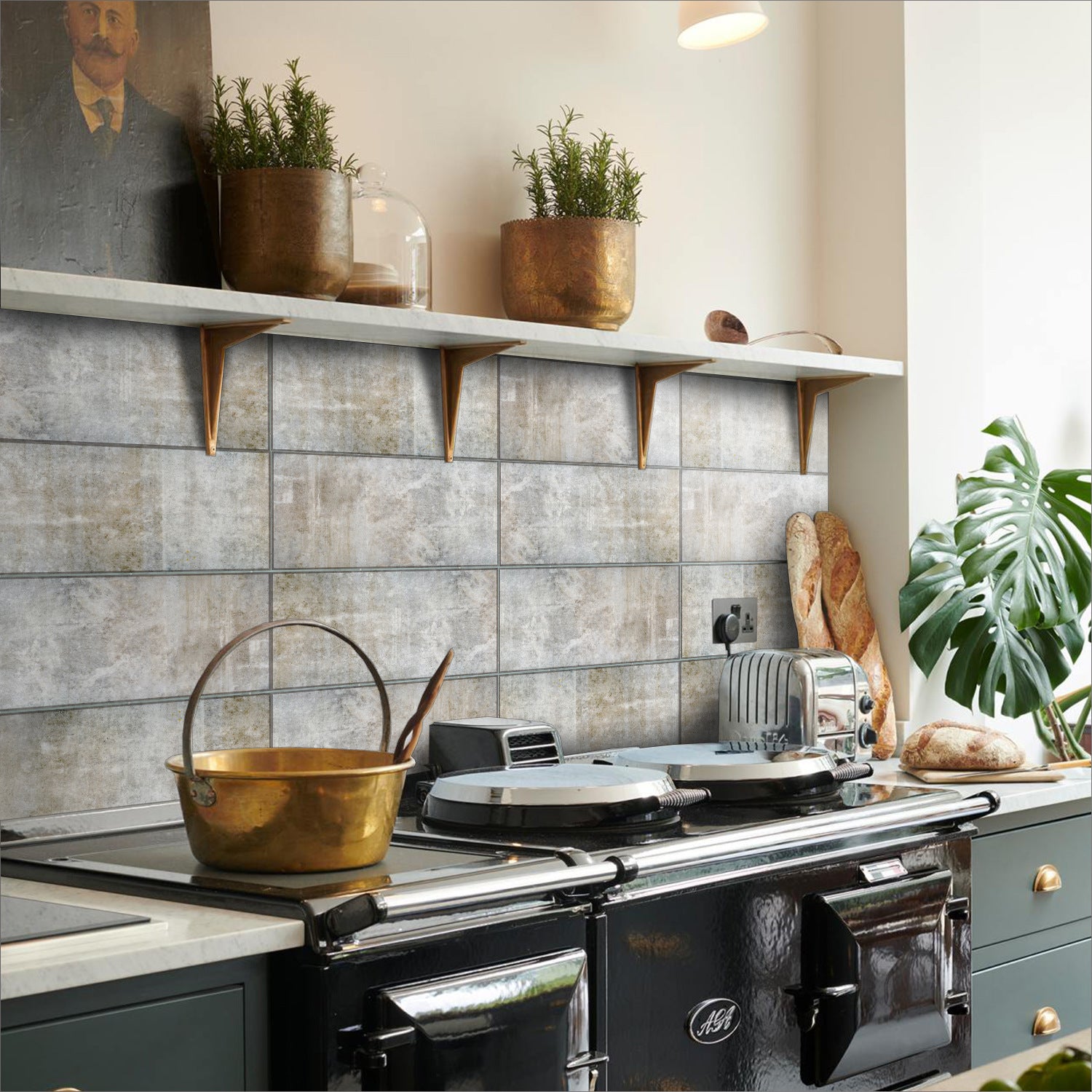 Funlife City Lights Thickened Brick Stickers American Retro Kitchen And Bathroom Wall Waterproof And Stain-Resistant Stickers