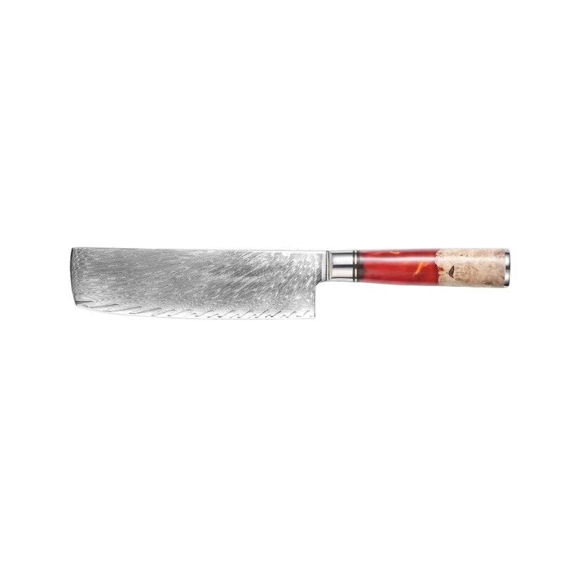XUANFENG set of vg10 steel kitchen knife brocade machete chef knife bread knife blue resin and color wooden handle kitchen tools eprolo