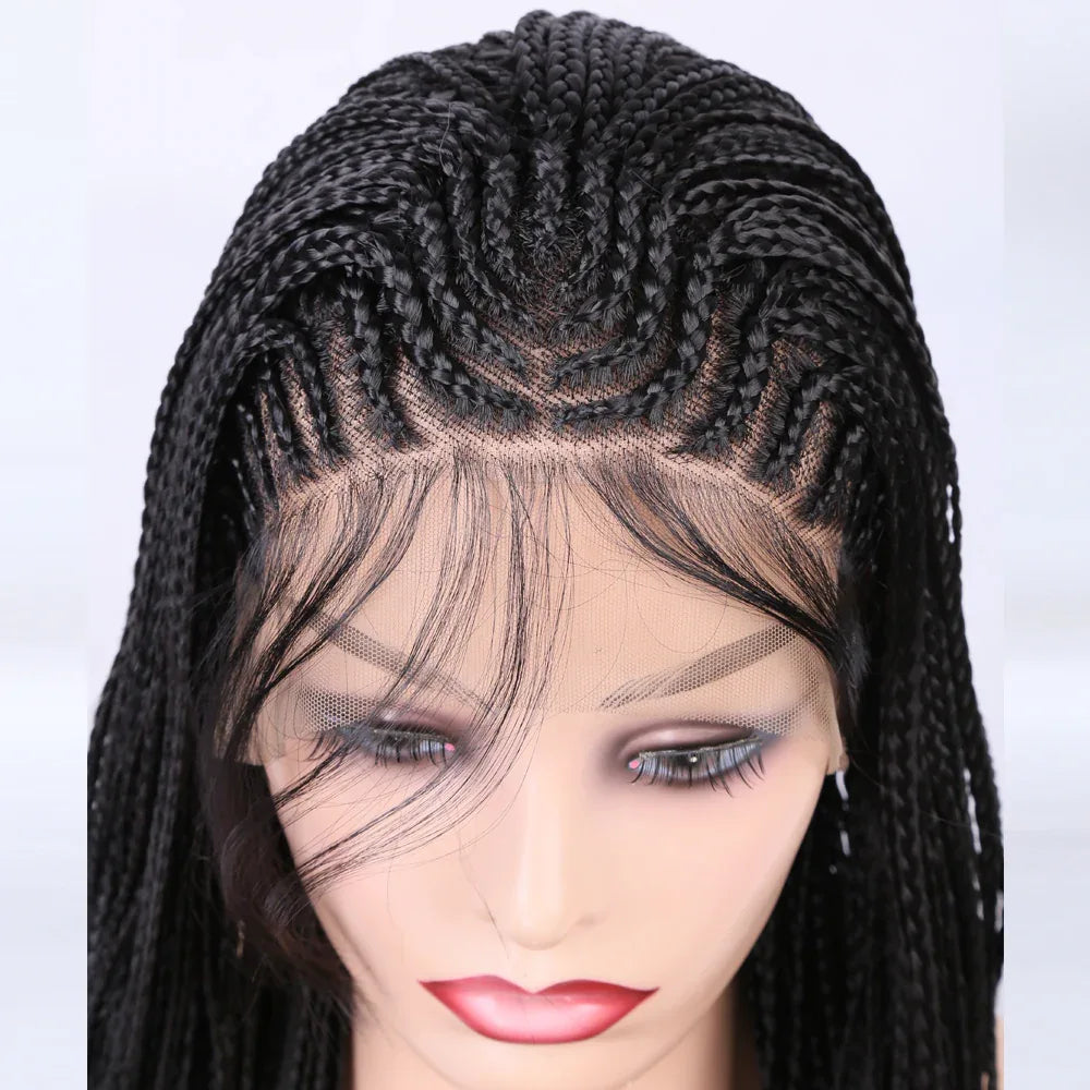 Three Strand Lotus Dreadlocks Lace Front Wig - Synthetic Braided - Shello's Creative Boutique