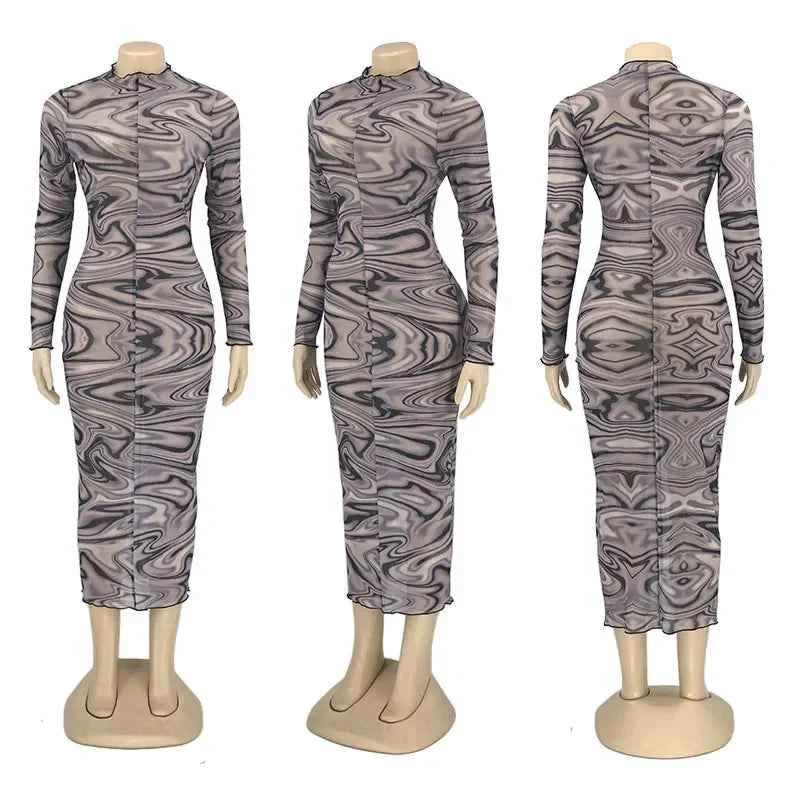 Sexy Mesh Dress for Women – Fall Fashion Party Wear