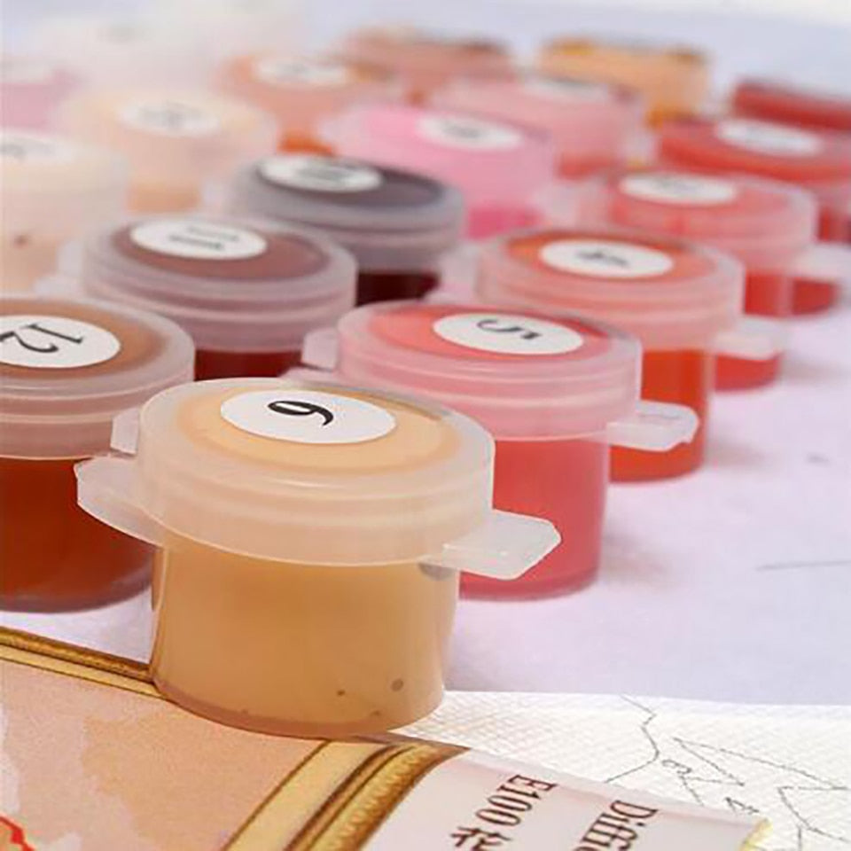 Oil Painting By Numbers DIY Hand Painted Swimming Dog Canvas Wall Art Coloring Animals Fish Pictures Drawing Home Decor Gifts