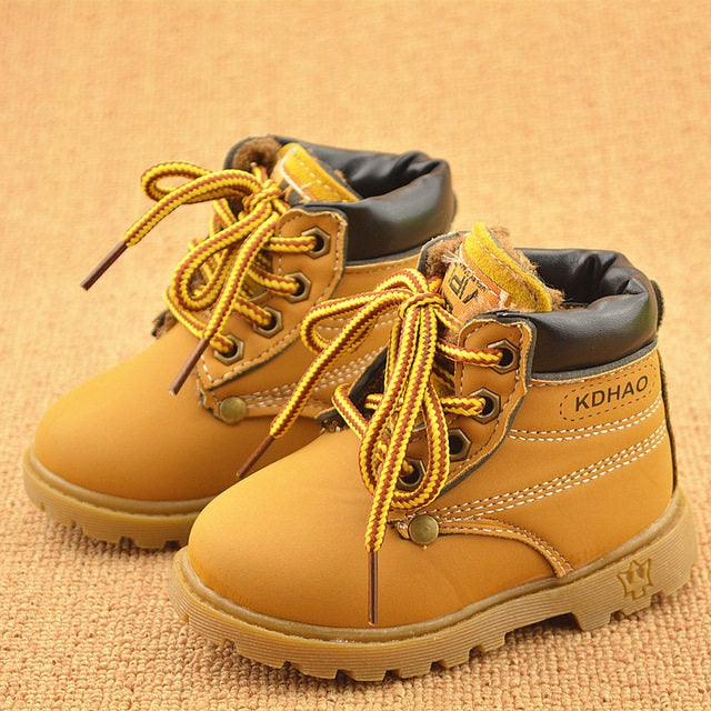 Winter Children's Boots Girls Boys Plush Martin Boots Casual Warm Ankle Shoes Kids Fashion Sneakers Baby Snow Boots eprolo