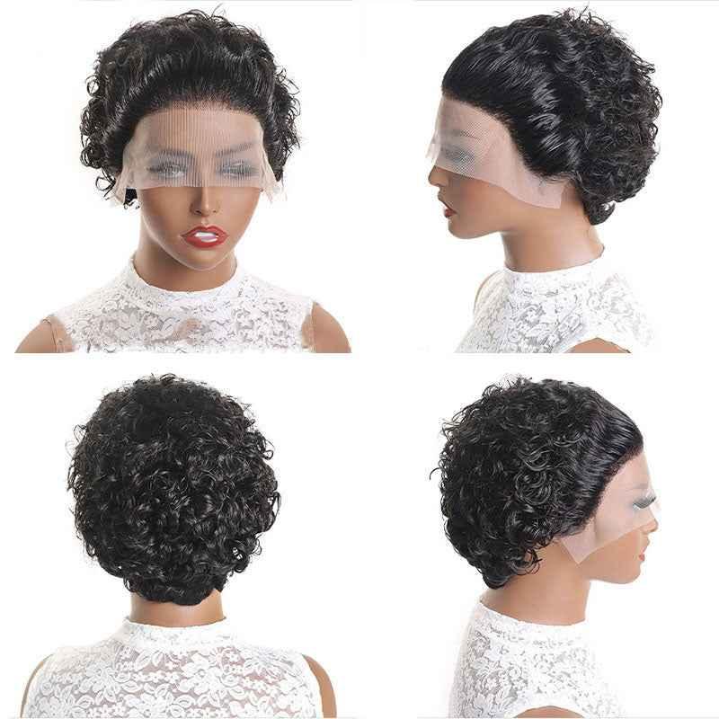 New Front Lace Pixie Wig - Premium Short Human Hair Headgear - Shello's Creative Boutique