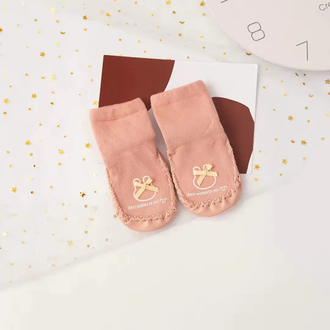 Baby Anti-Slip Floor Socks - Combed Cotton Toddler Shoes (0-3y) - Shello's Creative Boutique