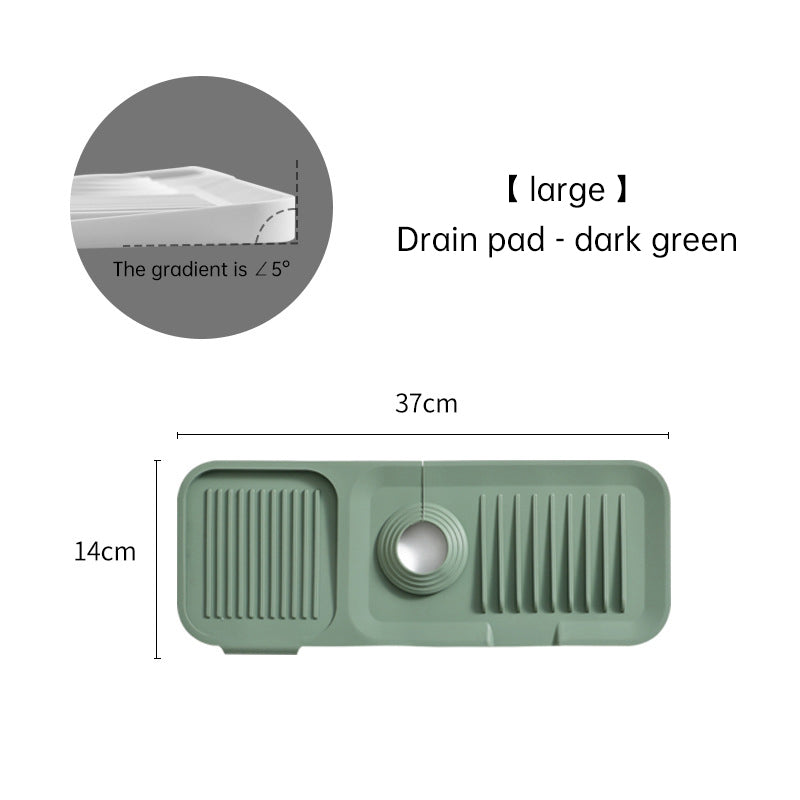 Silicone Drain Pad Faucet Drain Pad Kitchen Countertop Sink Drain Splash Proof Device eprolo