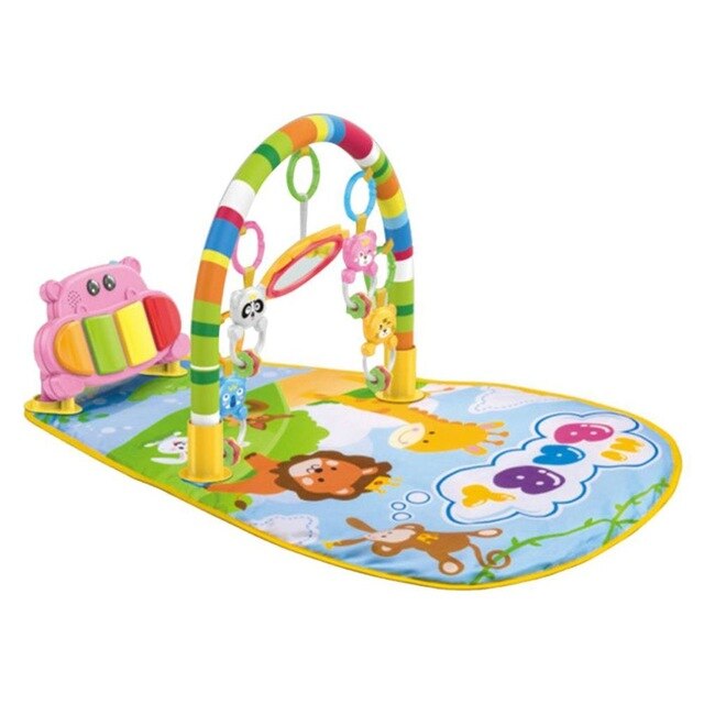 3 in 1 Baby Play Mat Rug Toys Crawling Music Play Game Developing Mat with Piano Keyboard Infant Carpet Education Rack Toy eprolo