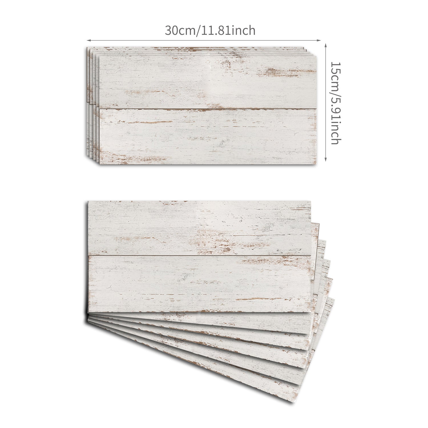 Funlife City Lights Thickened Brick Stickers American Retro Lace Wood Grain Self-Adhesive Decorative Wall Stickers