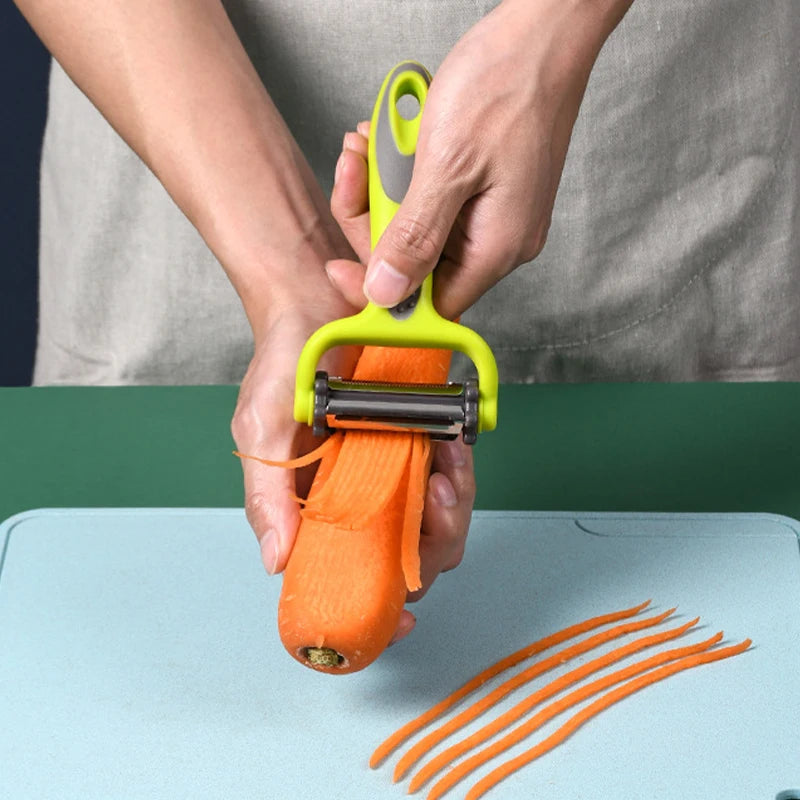 3 In 1 Rotary Peeler Fruit Vegetables Cabbage Graters Salad Carrot Potato Slicer Kitchen Multifunction Grater Julienne Peeler eprolo