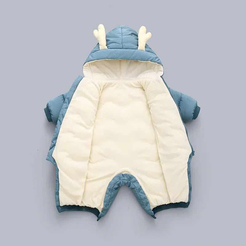 Newborn Baby Clothes Winter Climbing Clothes Baby Romper Boys And Girls One-Piece Suit Outer Wear - Shello's Creative Boutique