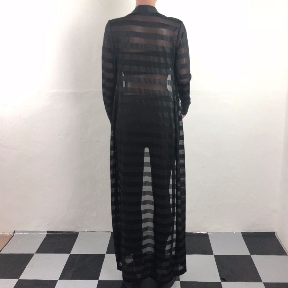 Big Size S-3xl Summer Tracksuit Hollow Out Stripe Overalls Sexy Women's Set Three Pieces Suits Jumpsuit Casual Nightclub Wear eprolo