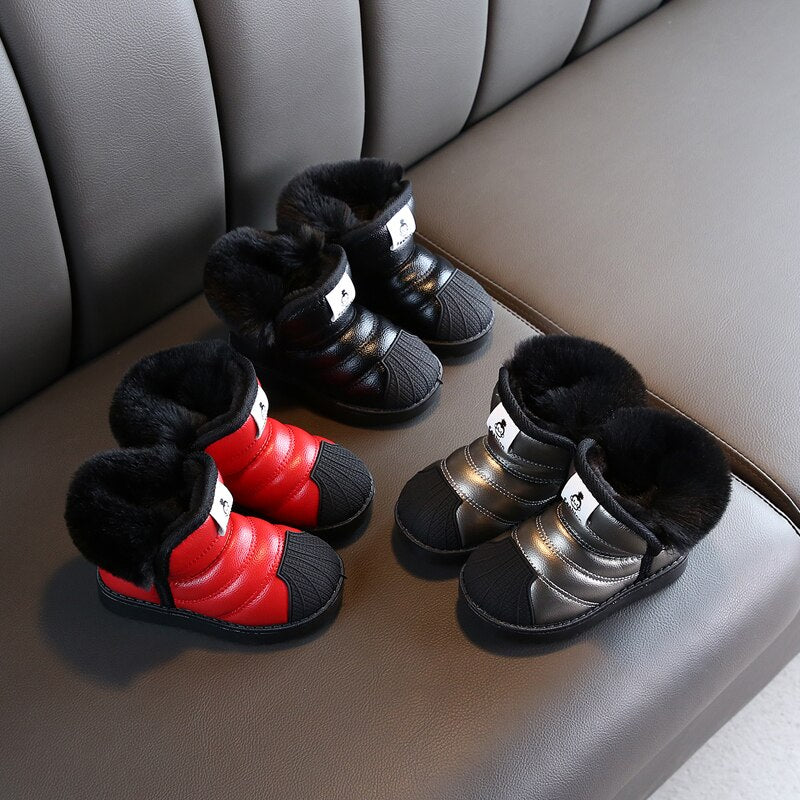 Winter Baby Girls Boys Snow Boots Warm Outdoor Children Boots Waterproof Non-slip Kids Plush Boots Infant Cotton Shoes eprolo