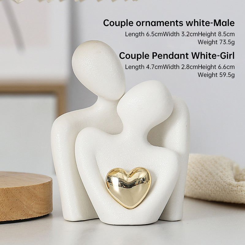 Creative couple figure decoration Newlywed home decoration Lover sculpture decoration figure desktop living room bookshelf decor eprolo