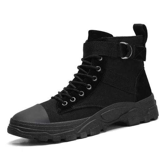 High top Martin boots for teenagers, fashionable and trendy casual board shoes, round toe lace up shoes for men eprolo