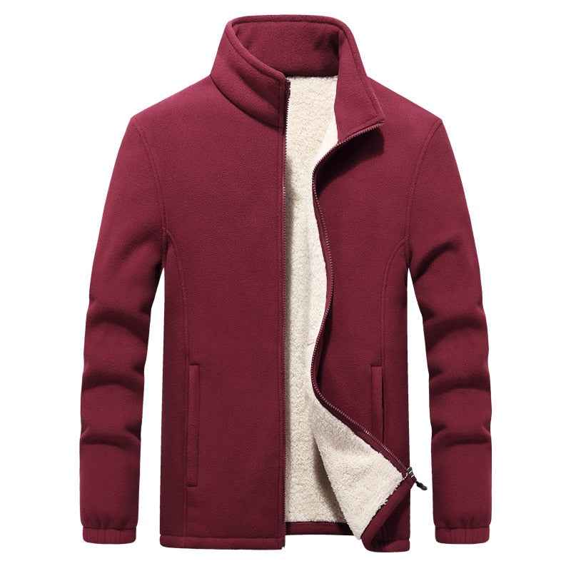 Plus-Size Winter Men’s Thick Fleece Hooded Jacket – Comfort and Warmth Redefined