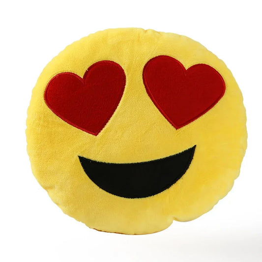 Adorable Emoji Face Pillow - 30cm Round Cushion for Kids & Adults - Shello's Creative Boutique