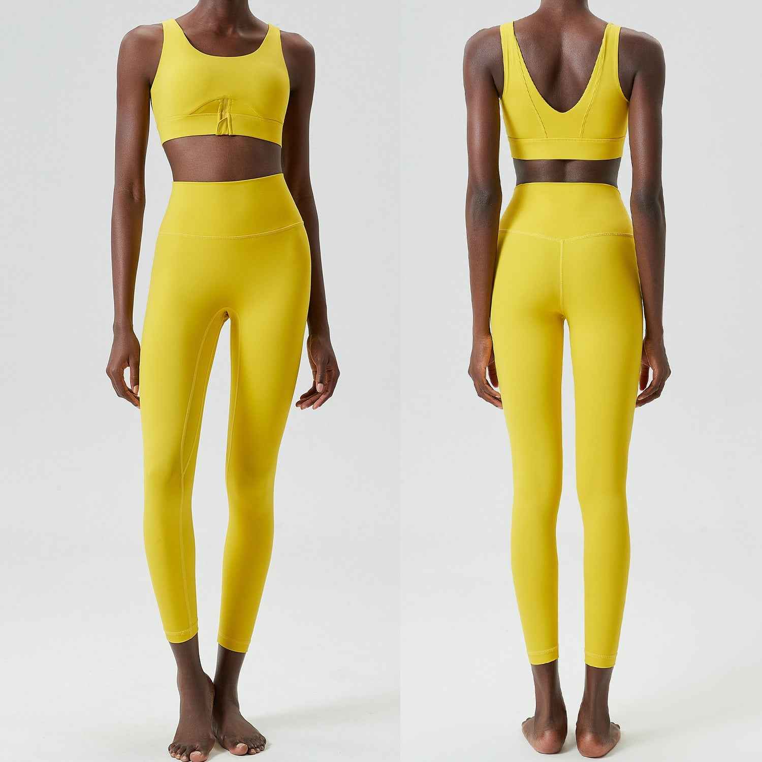 Eprolo Cross-Border Zippered Yoga Clothing Set for Women