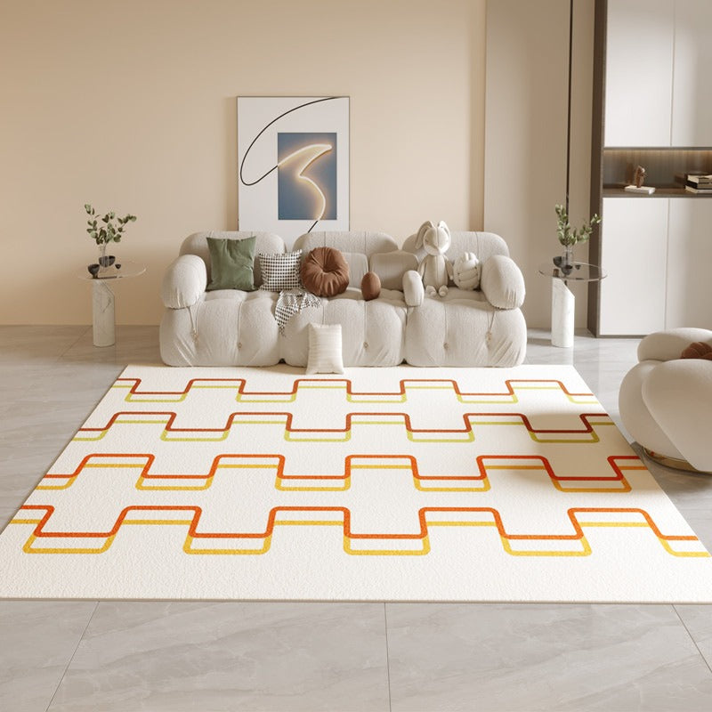Simple Rainbow Children's Room Climbing Rug Water-Absorbent Non-Slip Imitation Cashmere Carpet eprolo