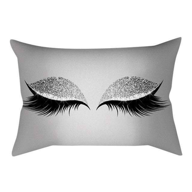 Eyelash Out Soft Velvet Cushion Cover 30x50cm Marble Pillow Cases funny cushions new Home Sofa Bed decor fashion on pillow eprolo