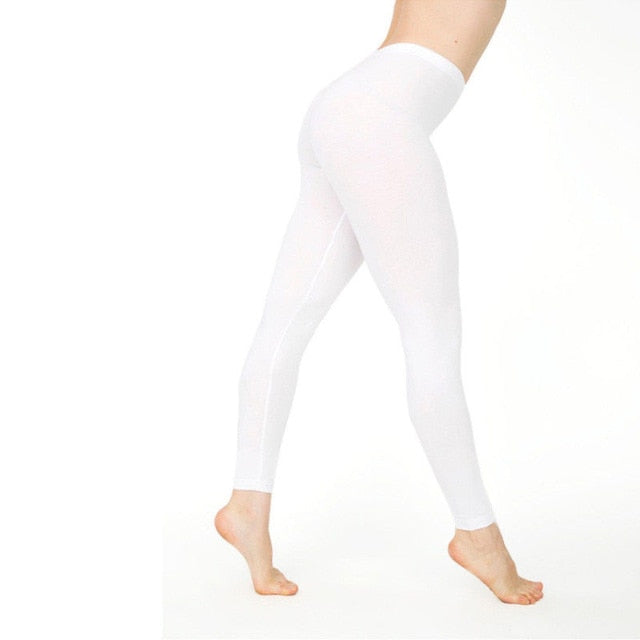 Womens Casual Ankle-length Leggings Elastic Waist Cotton Leggings Female Women Clothing Plus Size 2XL eprolo