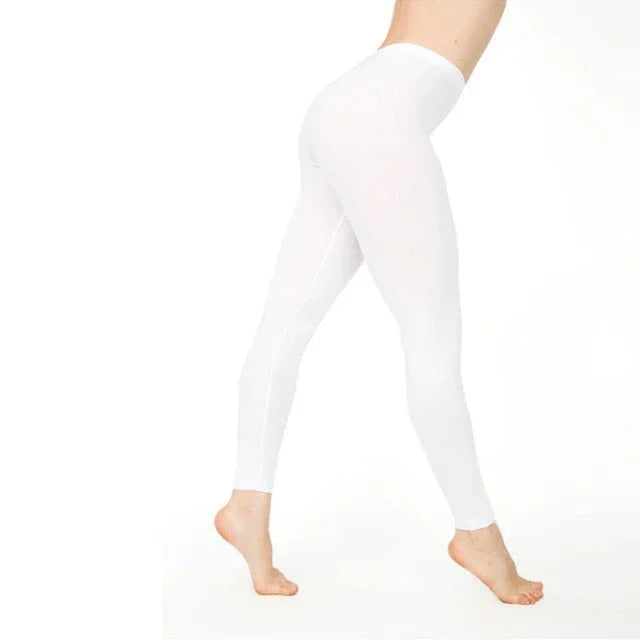 Women’s Casual Ankle-Length Cotton Leggings - Shello's Creative Boutique
