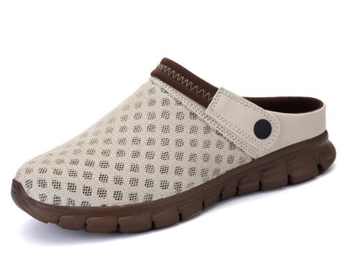 Summer Sandals Men Mesh Shoes Mules Clogs Breathable Beach Slippers Male Water Hollow Aqua Wading Chaussure Homme eprolo