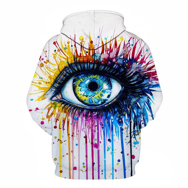Cold Art Hoodies Men Women 3D Colorful Eye Sweatshirt eprolo