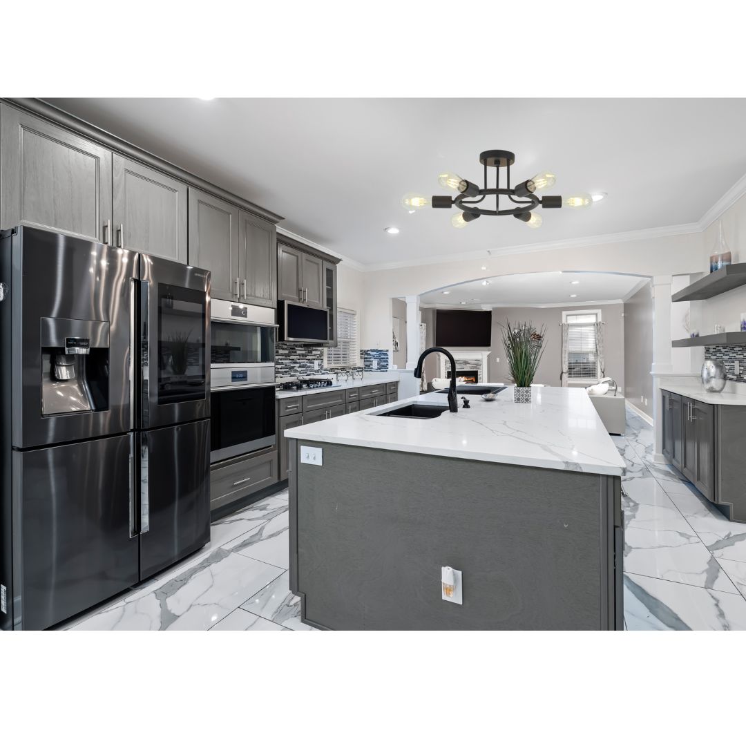 6 Light Modern Sputnik Lights Semi Flush Mount Ceiling Light Black Finished eprolo