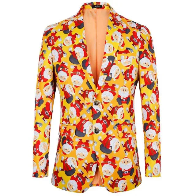 Christmas Designer Men's Luxury Floral Print Blazer - Shello's Creative Boutique