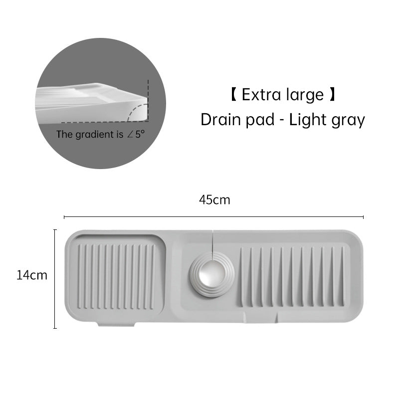 Silicone Drain Pad Faucet Drain Pad Kitchen Countertop Sink Drain Splash Proof Device eprolo