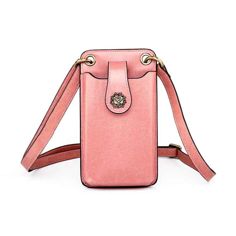 SJB68 Second Cowhide Mini Crossbody Mobile Phone Bag for Ladies