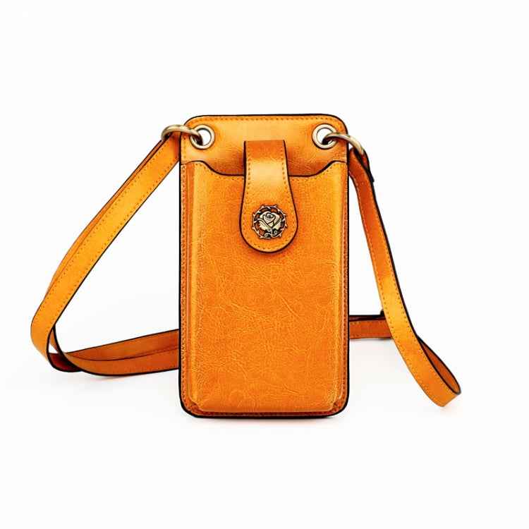 SJB68 Second Cowhide Mini Crossbody Mobile Phone Bag for Ladies
