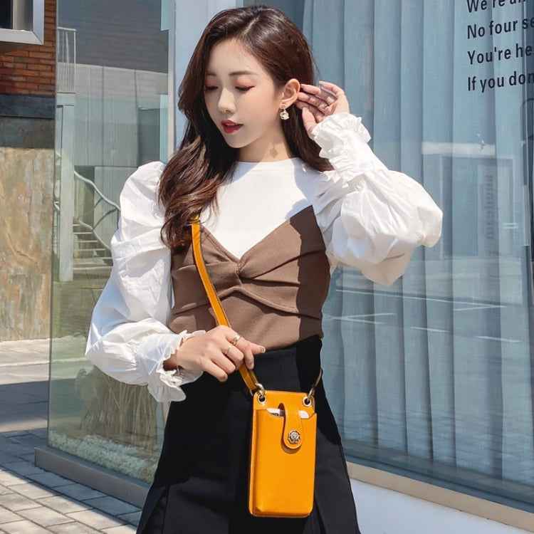 SJB68 Second Cowhide Mini Crossbody Mobile Phone Bag for Ladies