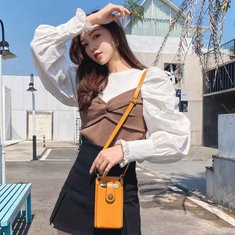 SJB68 Second Cowhide Mini Crossbody Mobile Phone Bag for Ladies