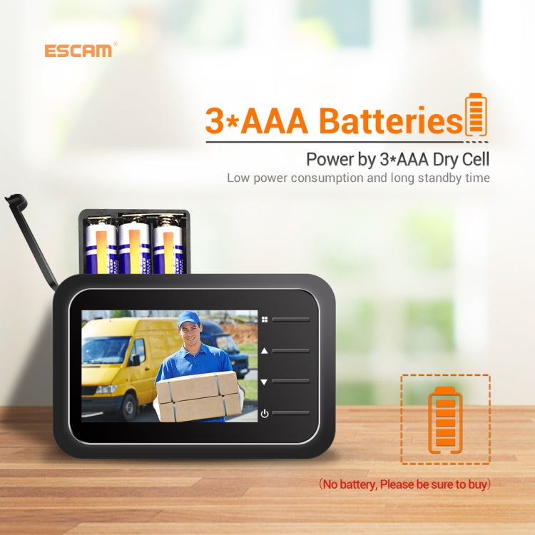 ESCAM C22 2.4 inch Screen Digital Door Viewer, Support Night Vision, TF Card, Take Photos and Video, C22 SUNSKY