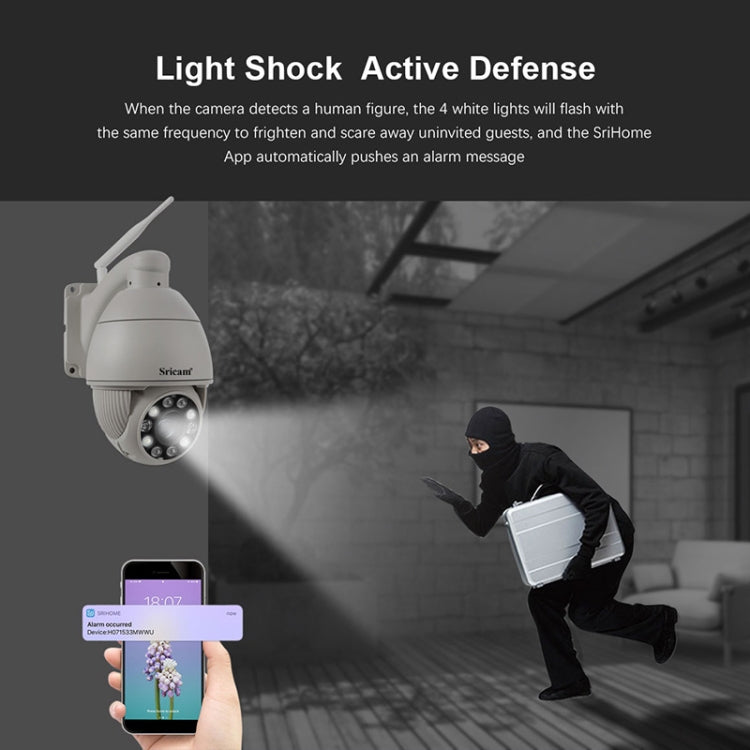 Sricam SP008C 5MP 10X Zoom IP66 Waterproof CCTV WiFi IP Camera Monitor, US Plug, EU Plug, UK Plug, AU Plug SUNSKY