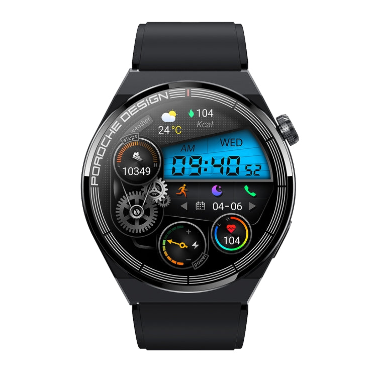 Ochstin 5HK46P 1.36 inch Round Screen Silicone Strap Smart Watch with Bluetooth Call Function, Silicone Strap(Black+Black), Silicone Strap(Silver+Black) - Shello's Creative Boutique