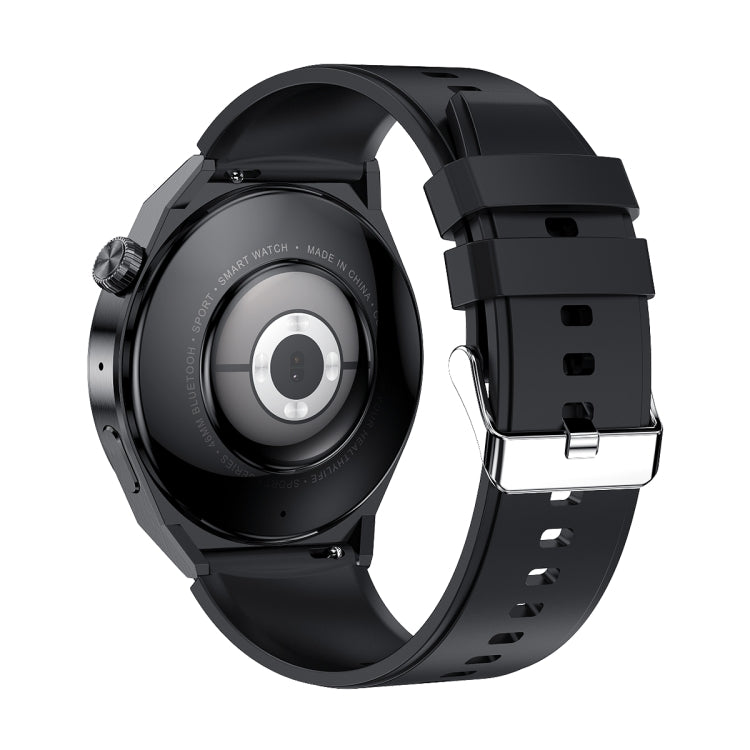 Ochstin 5HK46P 1.36 inch Round Screen Silicone Strap Smart Watch with Bluetooth Call Function, Silicone Strap(Black+Black), Silicone Strap(Silver+Black) - Shello's Creative Boutique