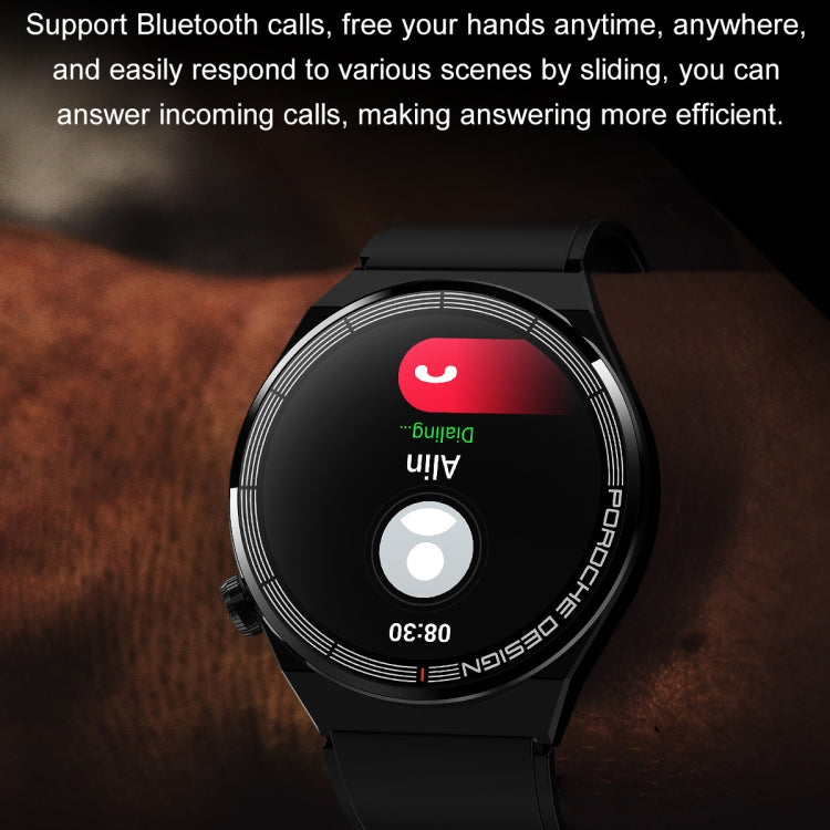 Ochstin 5HK46P 1.36 inch Round Screen Silicone Strap Smart Watch with Bluetooth Call Function, Silicone Strap(Black+Black), Silicone Strap(Silver+Black) - Shello's Creative Boutique