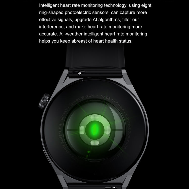 Ochstin 5HK46P 1.36 inch Round Screen Silicone Strap Smart Watch with Bluetooth Call Function, Silicone Strap(Black+Black), Silicone Strap(Silver+Black) - Shello's Creative Boutique