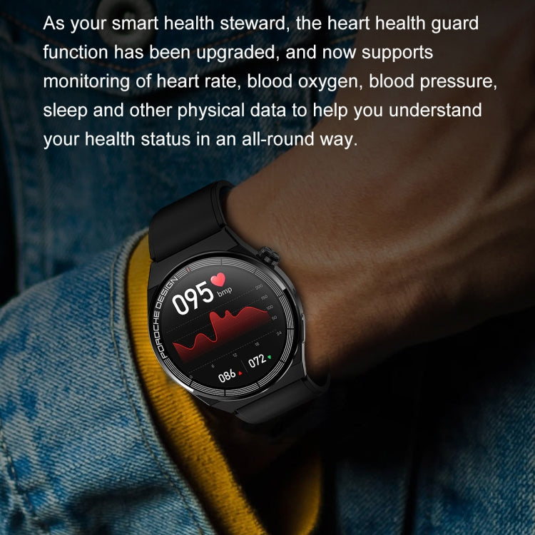 Ochstin 5HK46P 1.36 inch Round Screen Silicone Strap Smart Watch with Bluetooth Call Function, Silicone Strap(Black+Black), Silicone Strap(Silver+Black) - Shello's Creative Boutique