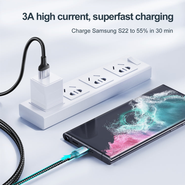JOYROOM S-UC027A10 Extraordinary Series 3A USB-A to USB-C / Type-C Fast Charging Data Cable, Type-C, 1.2m SUNSKY