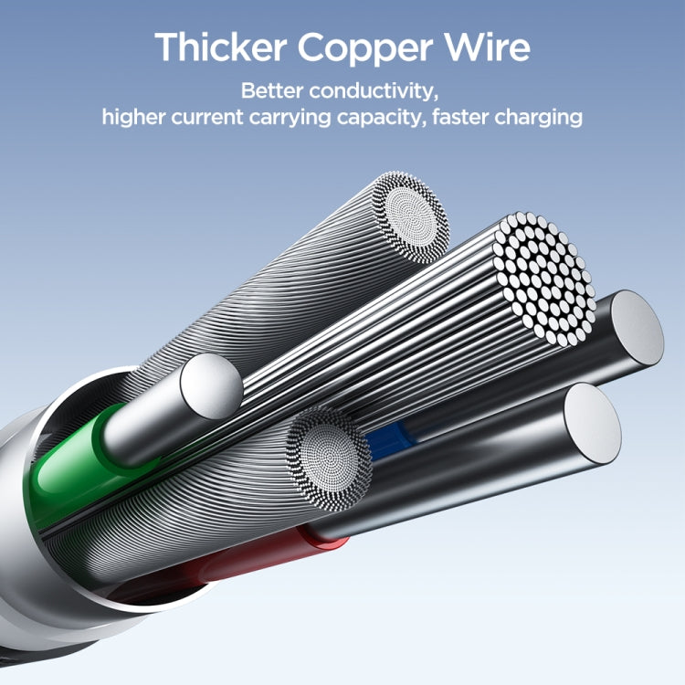 JOYROOM SA25-AC3 3A USB to USB-C/Type-C Fast Charge Data Cable, 1.2m, 2m, 3m Shello's Creative Boutique