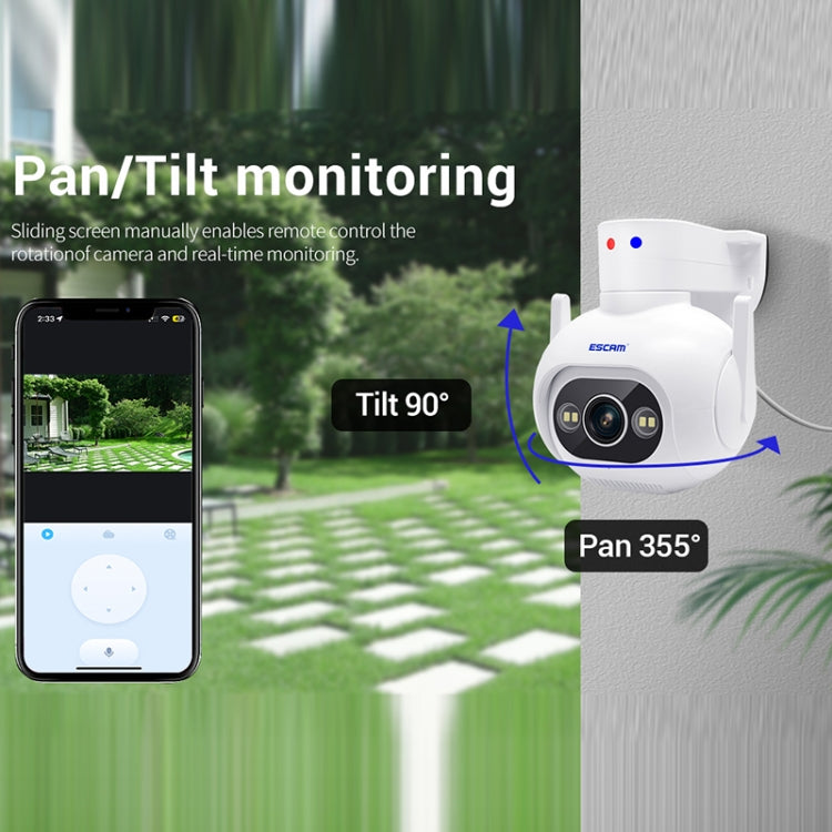 ESCAM PT304 HD 4MP Humanoid Detection Tracking WiFi Connection Sound Alarm Intelligent Night Vision H.265 Camera, US Plug, AU Plug, EU Plug, UK Plug SUNSKY