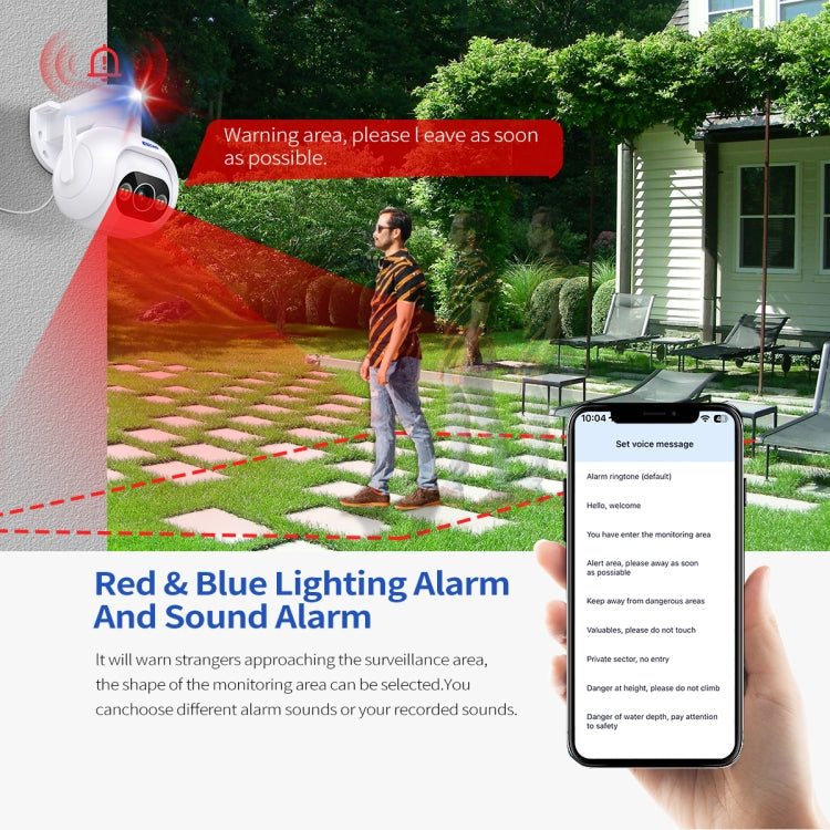 ESCAM PT304 HD 4MP Humanoid Detection Tracking WiFi Connection Sound Alarm Intelligent Night Vision H.265 Camera, US Plug, AU Plug, EU Plug, UK Plug SUNSKY