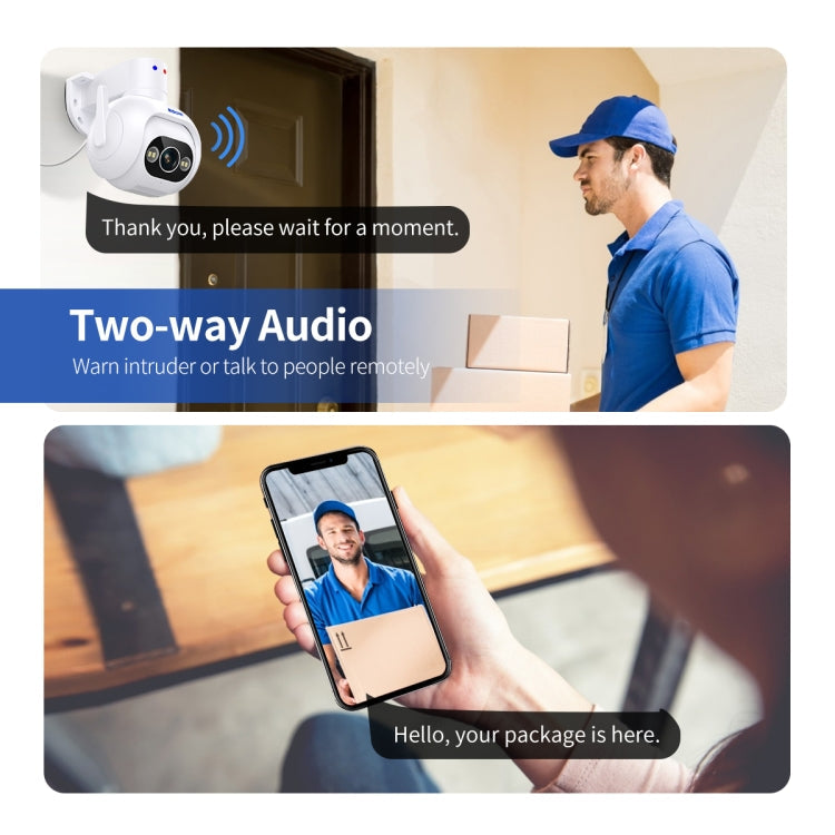ESCAM PT304 HD 4MP Humanoid Detection Tracking WiFi Connection Sound Alarm Intelligent Night Vision H.265 Camera, US Plug, AU Plug, EU Plug, UK Plug SUNSKY