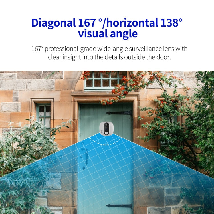 ESCAM C85 1080P 4.3 inch Smart WIFI Digital Door Viewer Supports Wide-Angle PIR & Night Vision & Dingdong Photo, C85 SUNSKY