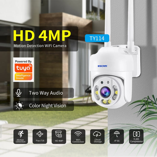 ESCAM TV114 4MP WiFi Camera Support Two-Way Voice & Night Vision & Motion Detection, EU Plug, US Plug, UK Plug, AU Plug SUNSKY