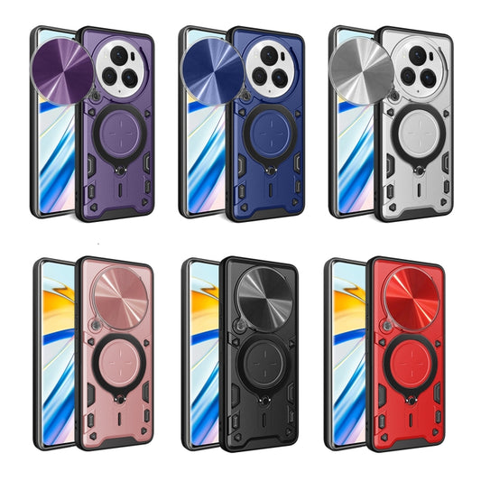 CD Texture Sliding Camshield Magnetic Holder Phone Case, For Honor Magic6 Pro 5G, For Honor X8b, For Honor X7b, For Honor X5 Plus