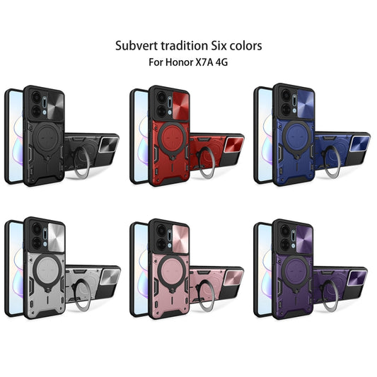 CD Texture Sliding Camshield Magnetic Holder Phone Case, For Honor X7a 4G, For Honor X8 5G / X6 4G, For Honor X8 4G - Shello's Creative Boutique